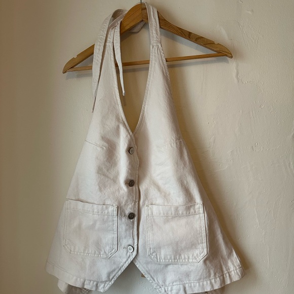 Reformation Brittany Denim Halter Top - Picture 3 of 7